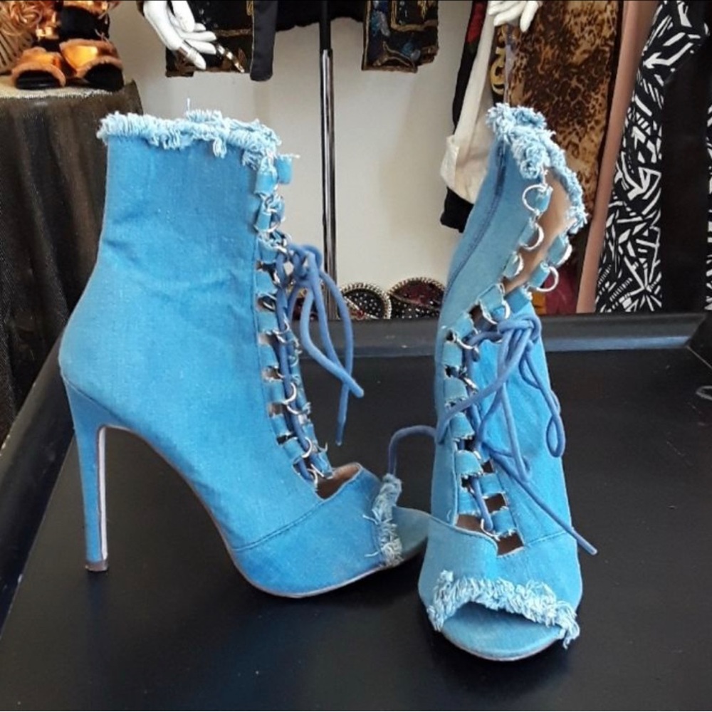 Denim Booties - image 3